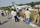हवाई पट्टी पर निजी विमान दुर्घटना ग्रस्त, बड़ा हादसा टला