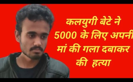 कलयुगी बेटे ने 5000 के लिए अपनी मां की गला दबाकर की हत्या